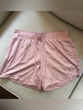 Nike Women's Dusty Pink Drawstring Athletic Shorts